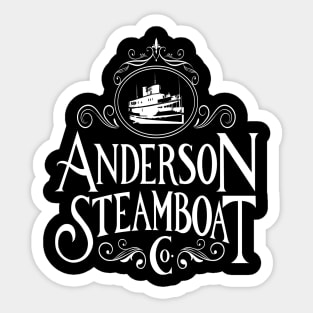 Anderson Steamboat Co., White Letters Sticker